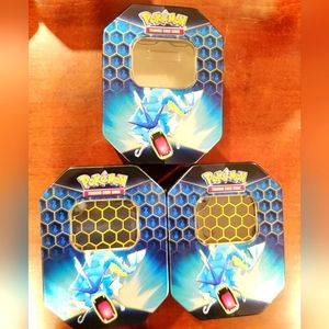 3 Empty Gyarados Pokemon Collector's Tins